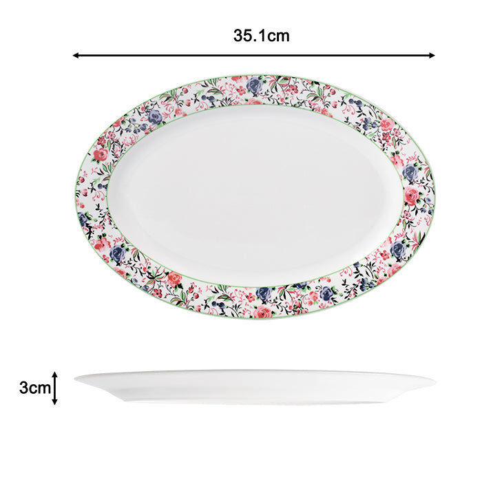 Bloomsbury Garden Porcelain Dinnerware Set, 35 Pieces