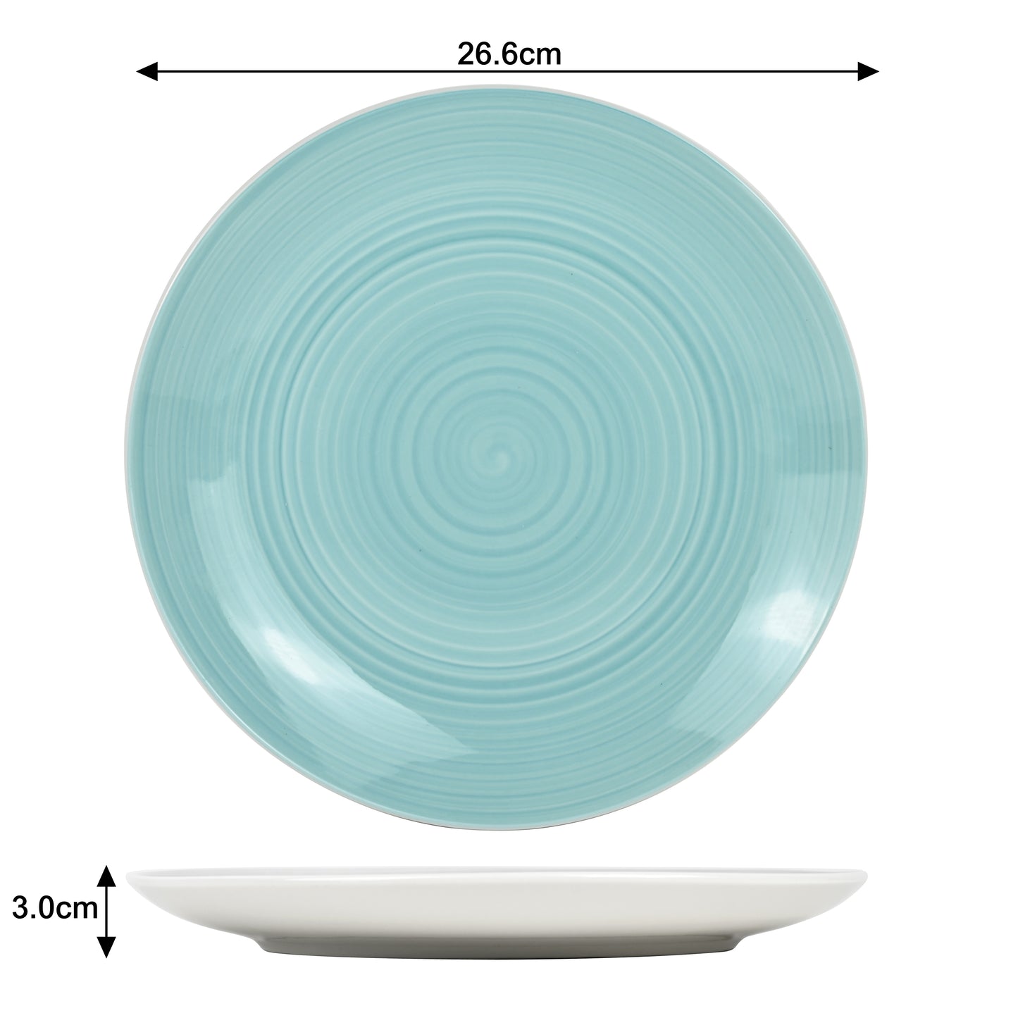 16pc Aqua Spin Wash Dinner Set