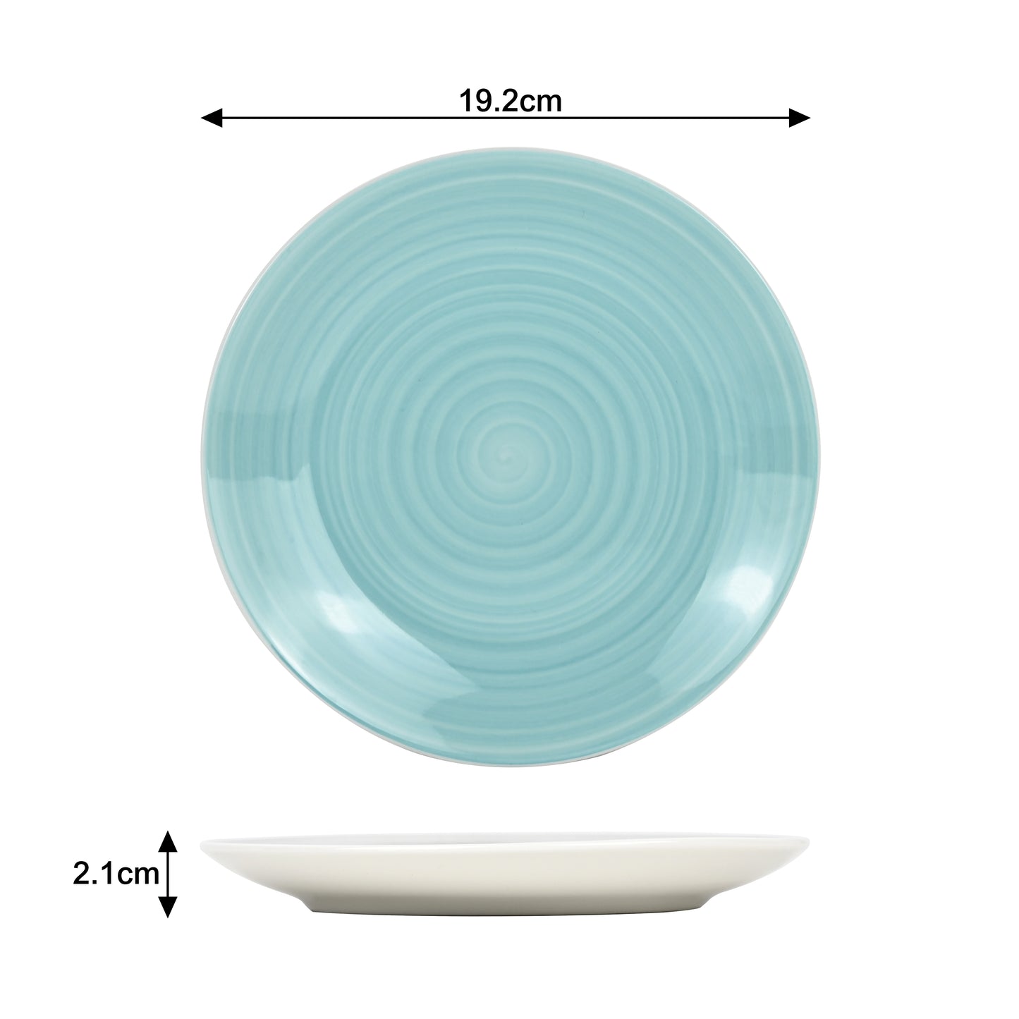 16pc Aqua Spin Wash Dinner Set
