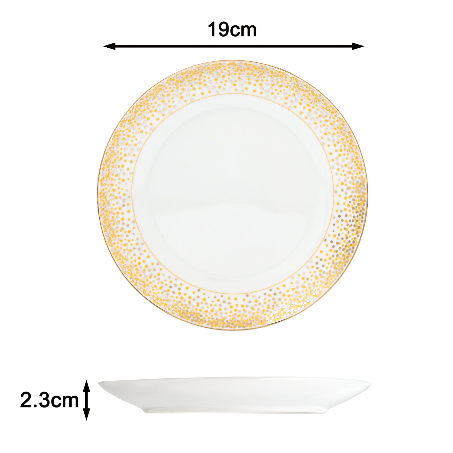 Gold Sparkle Christmas Porcelain Dinnerware Set, 50 Pieces