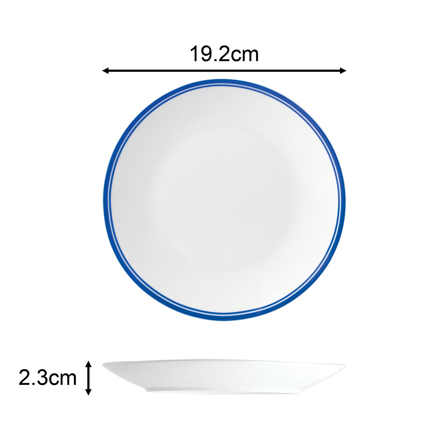 St Ives Stripe Porcelain Dinnerware Set - Blue, 16 Pieces