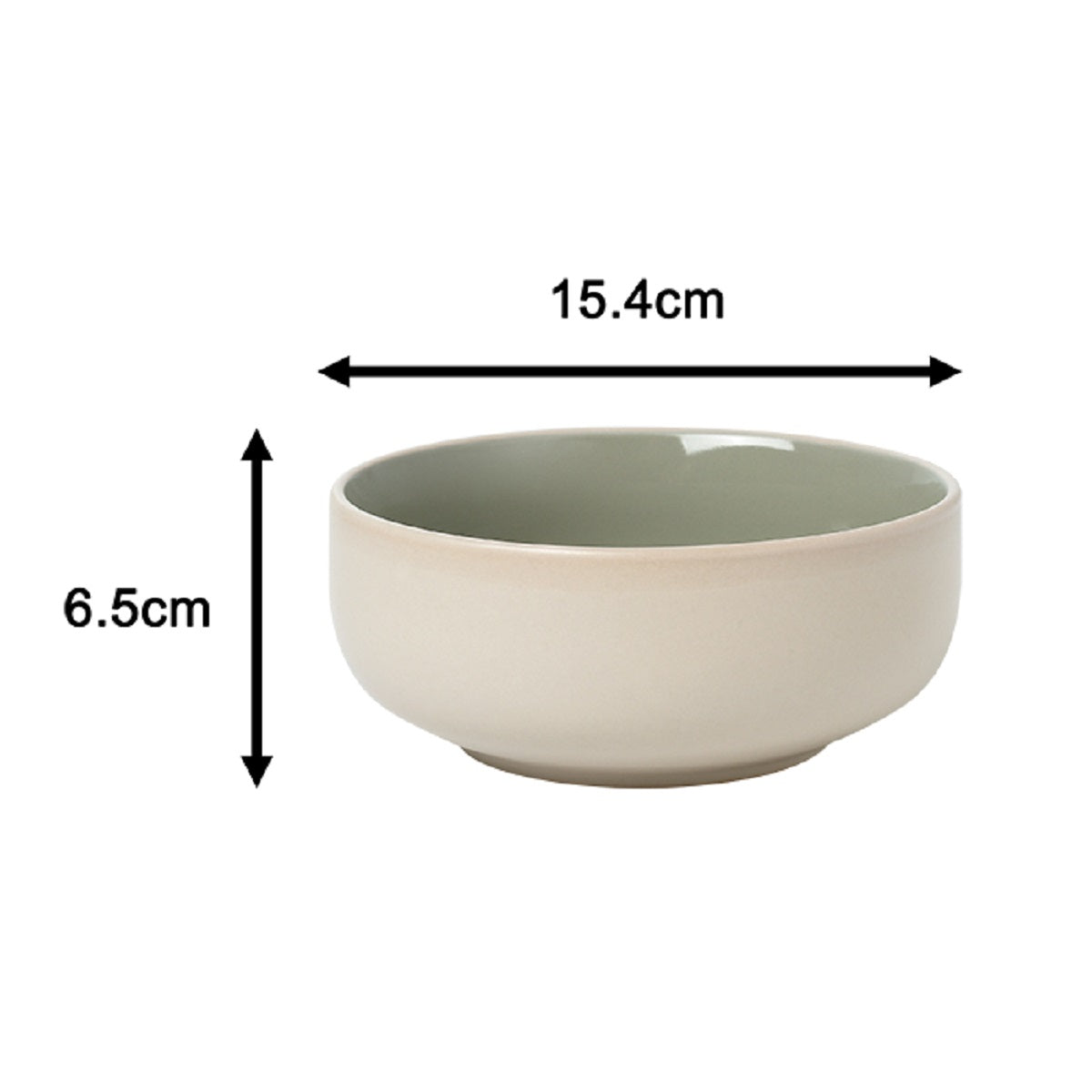 12pc 2tone (Matt & Shiny) Green & Cream Dinner Set