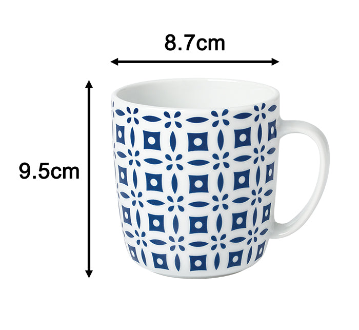 16pc Blue Geo Dinner Set