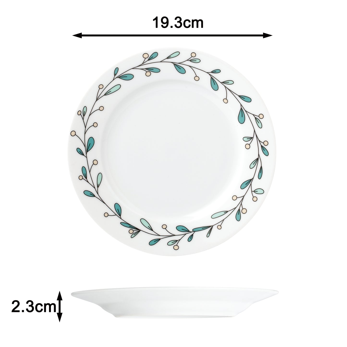 Mistletoe Porcelain Dinner Set, 12 Pieces