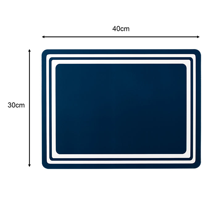 Blue Bistro Combination Tableware Set; Porcelain, Placemats and Cutlery, 80 Pieces