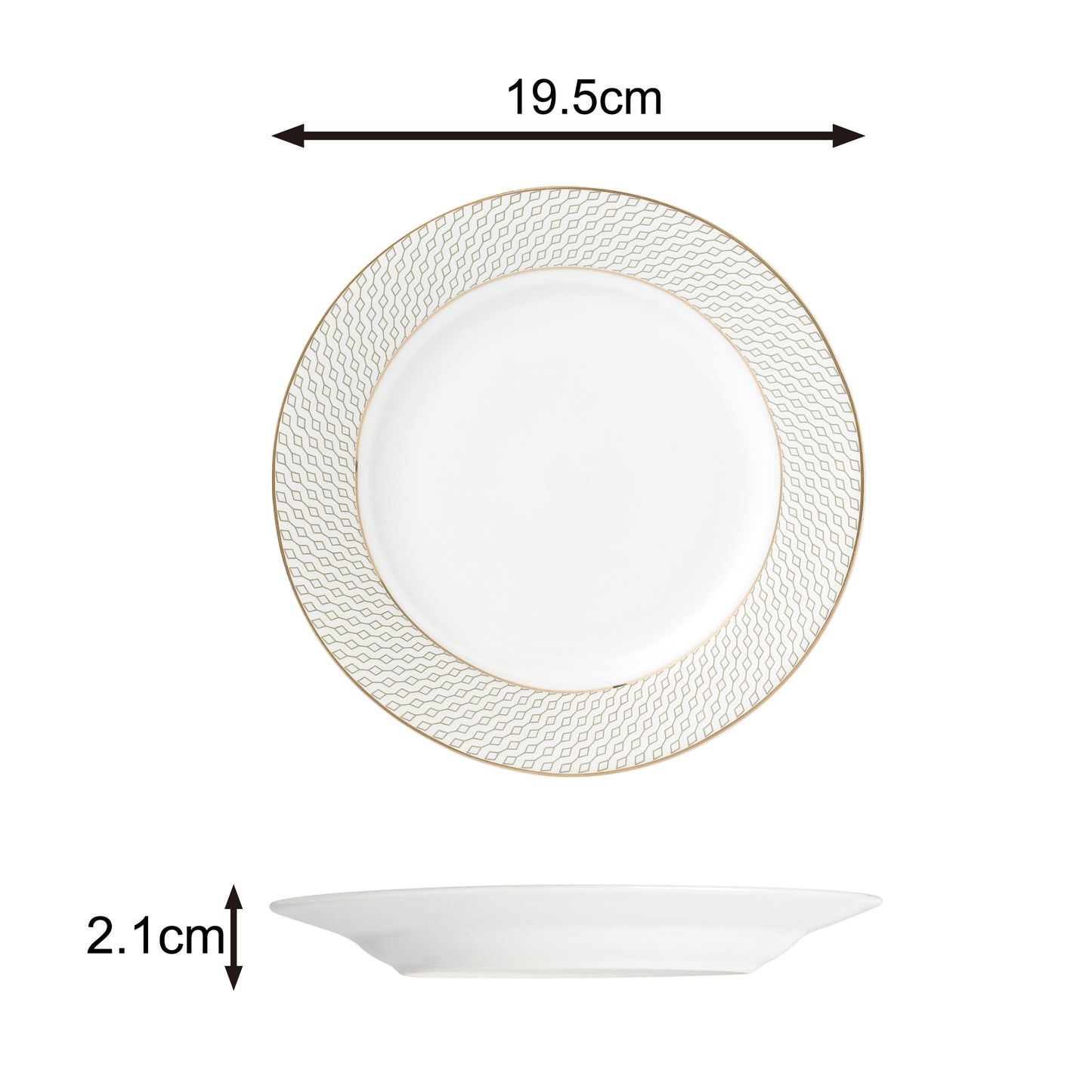 Premium Diamond & Gold Christmas Porcelain Dinnerware, 20 Pieces
