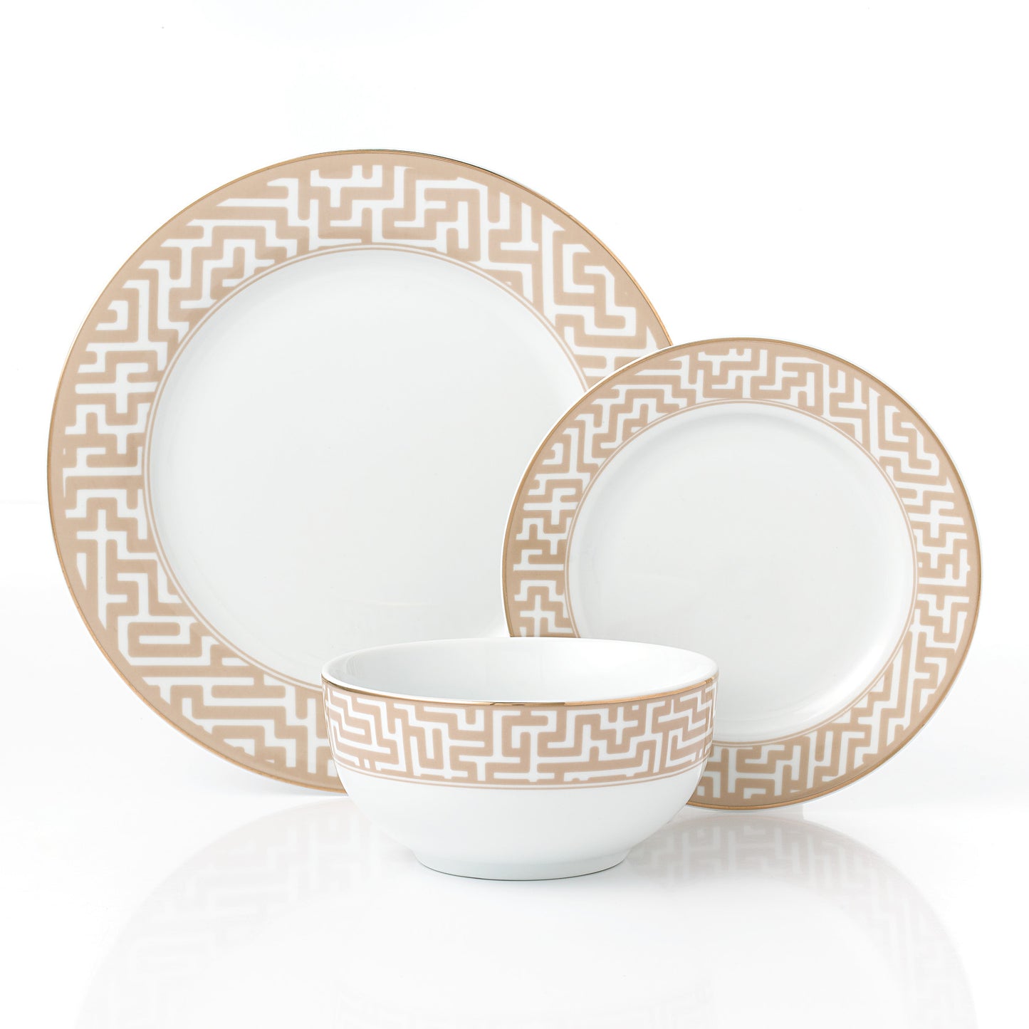 Mosaic Christmas Porcelain Dinner Set, 12 Pieces