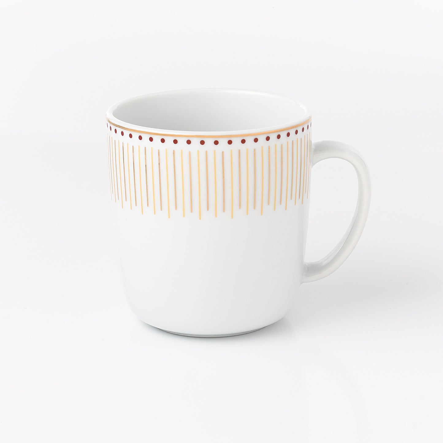 Gold Radiance Xmas Porcelain Mug Set, 4 Pieces