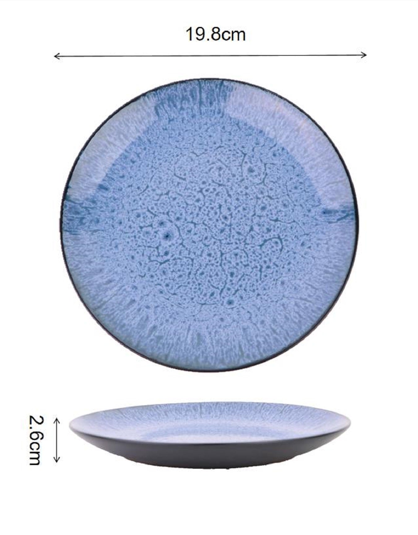 12pc Blue Reactive Glaze Dinner Set