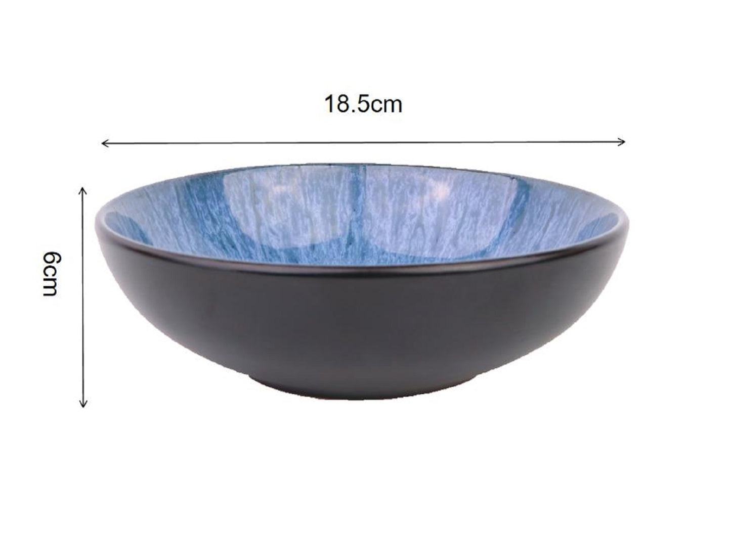 12pc Blue Reactive Glaze Dinner Set