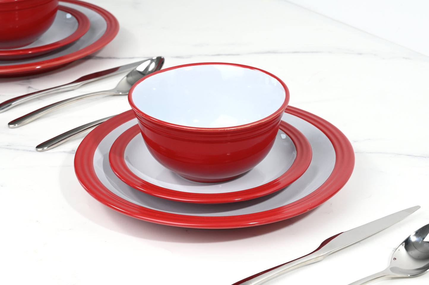 Camden Red Stoneware Dinnerware Set, 16 Pieces
