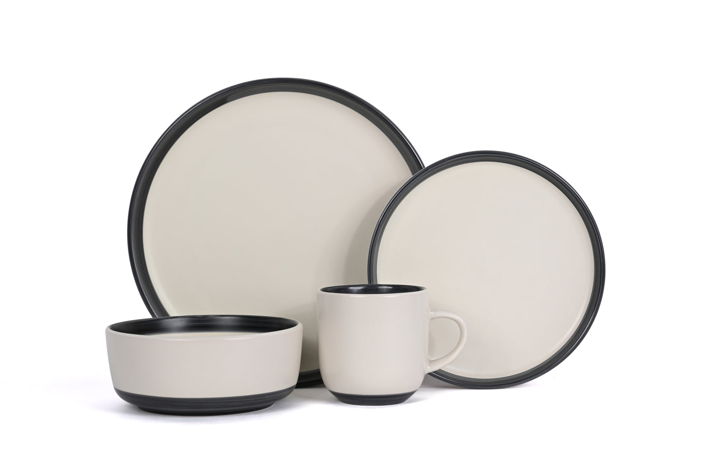 16pc Hand Brush Dinner Set