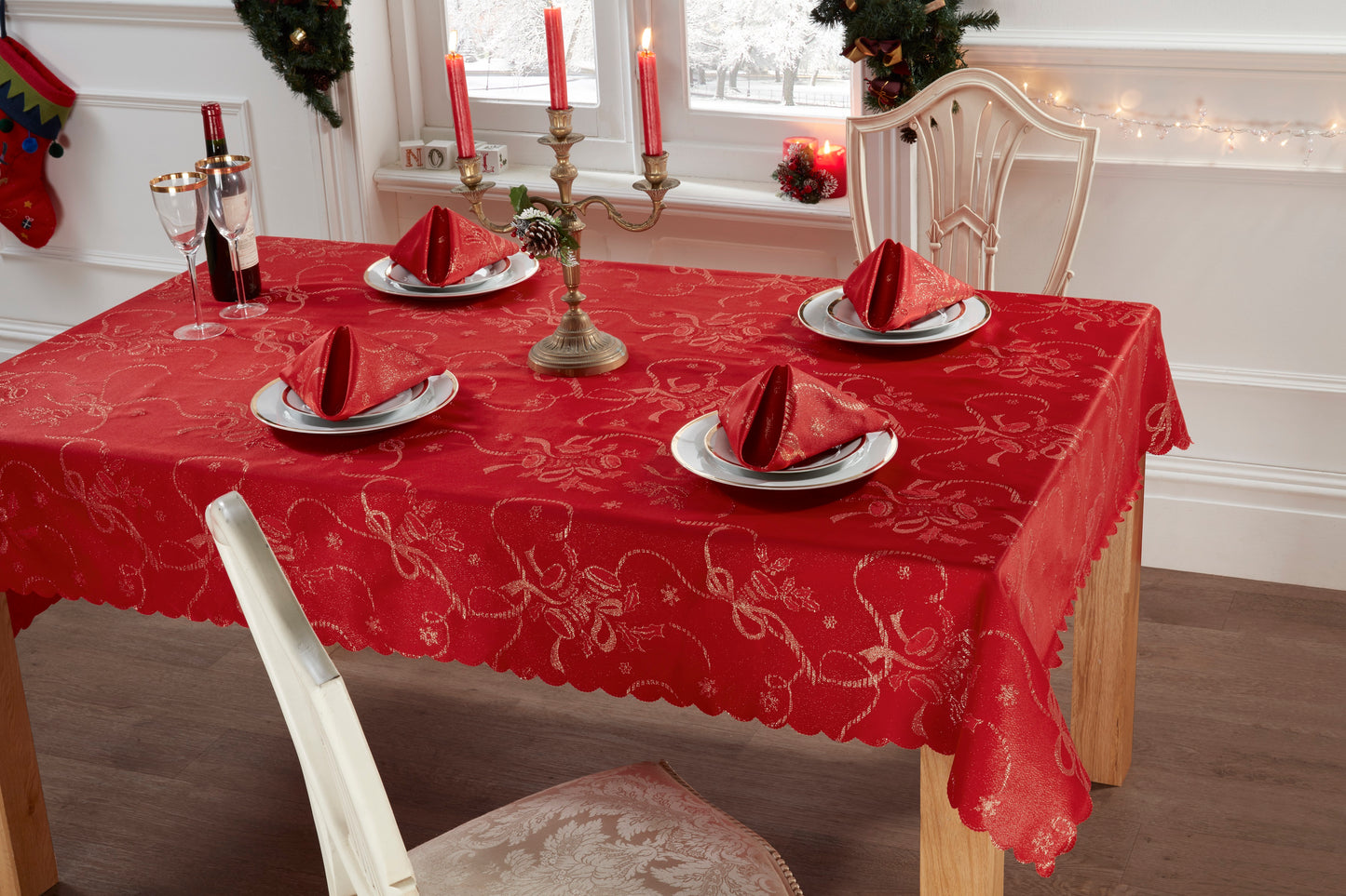 10pc Noel Sparkle Table Linen Set