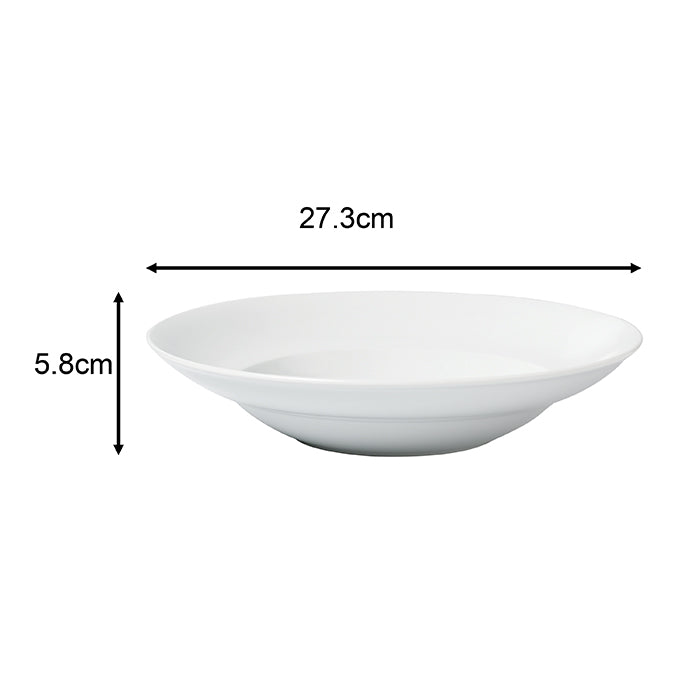 4 Piece Large White Pasta Bowls