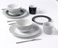 16PC Black & White Geo Dinner Set