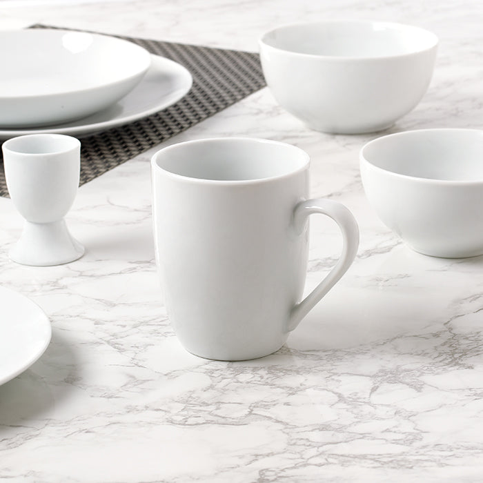 42 Piece Simply White Coupe Dinner Set