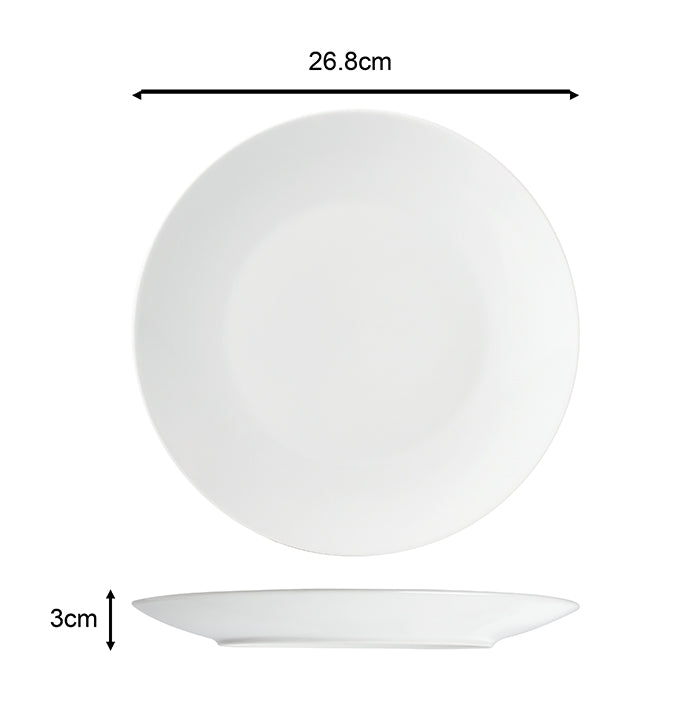 42 Piece Simply White Coupe Dinner Set