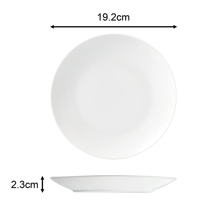 42 Piece Simply White Coupe Dinner Set