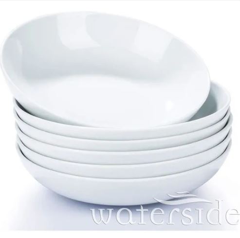 6PC White Pasta Set