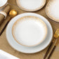 Gold Sparkle Christmas Porcelain Dinnerware Set, 50 Pieces