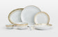 Gold Sparkle Porcelain Dinnerware Set, 50 Pieces