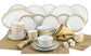 Gold Sparkle Porcelain Dinnerware Set, 50 Pieces
