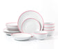 16pc St Ives Stripe Dinner Set - Pink