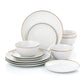 12pc Gold Rim Dinner Set