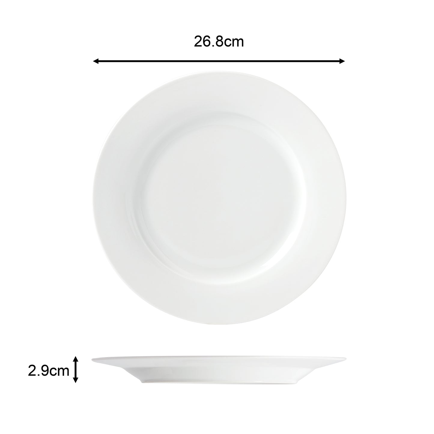 20PC White Rimmed Dinner Set