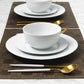 24pc White Rim Dinner Set