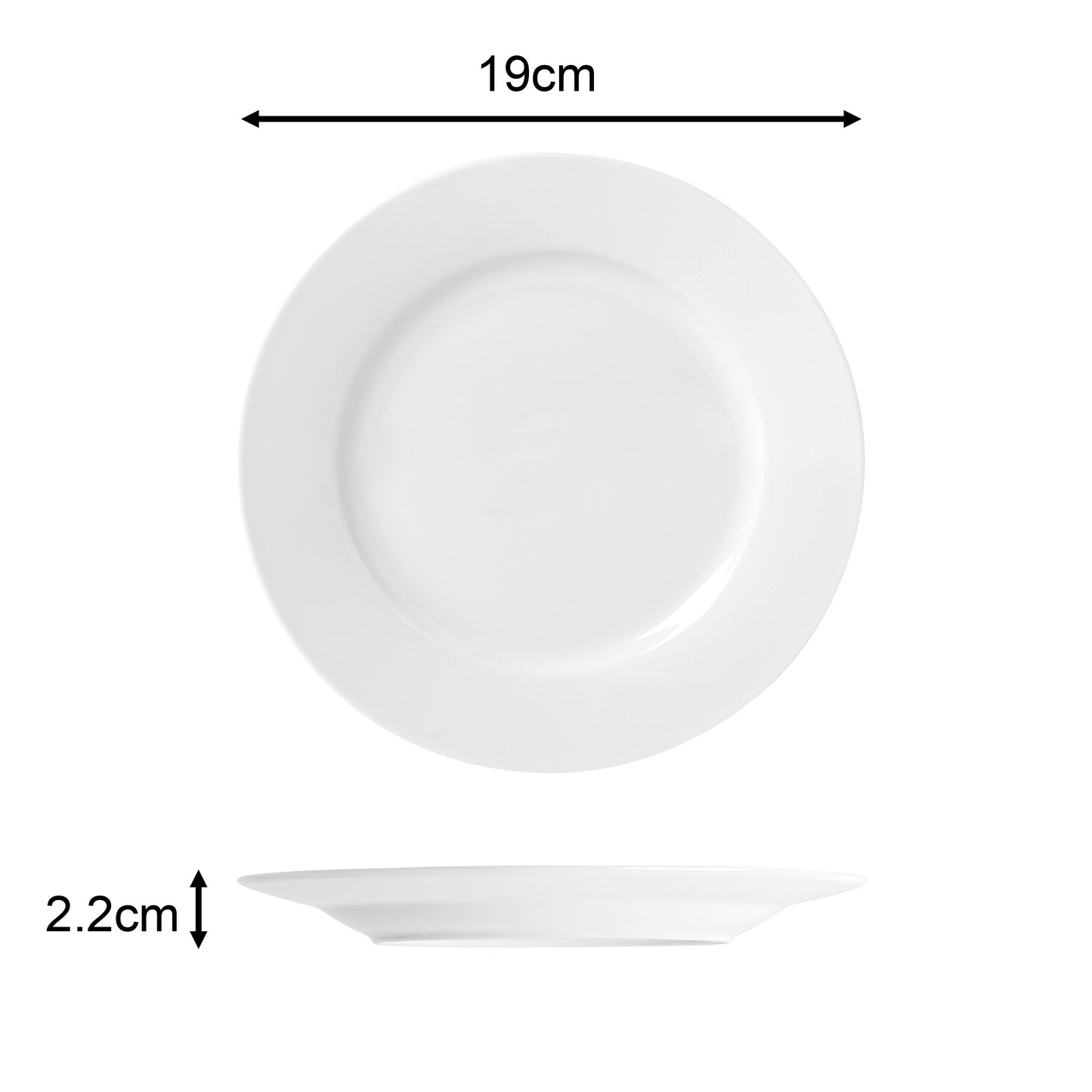 24pc White Rim Dinner Set