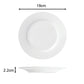 24pc White Rim Dinner Set