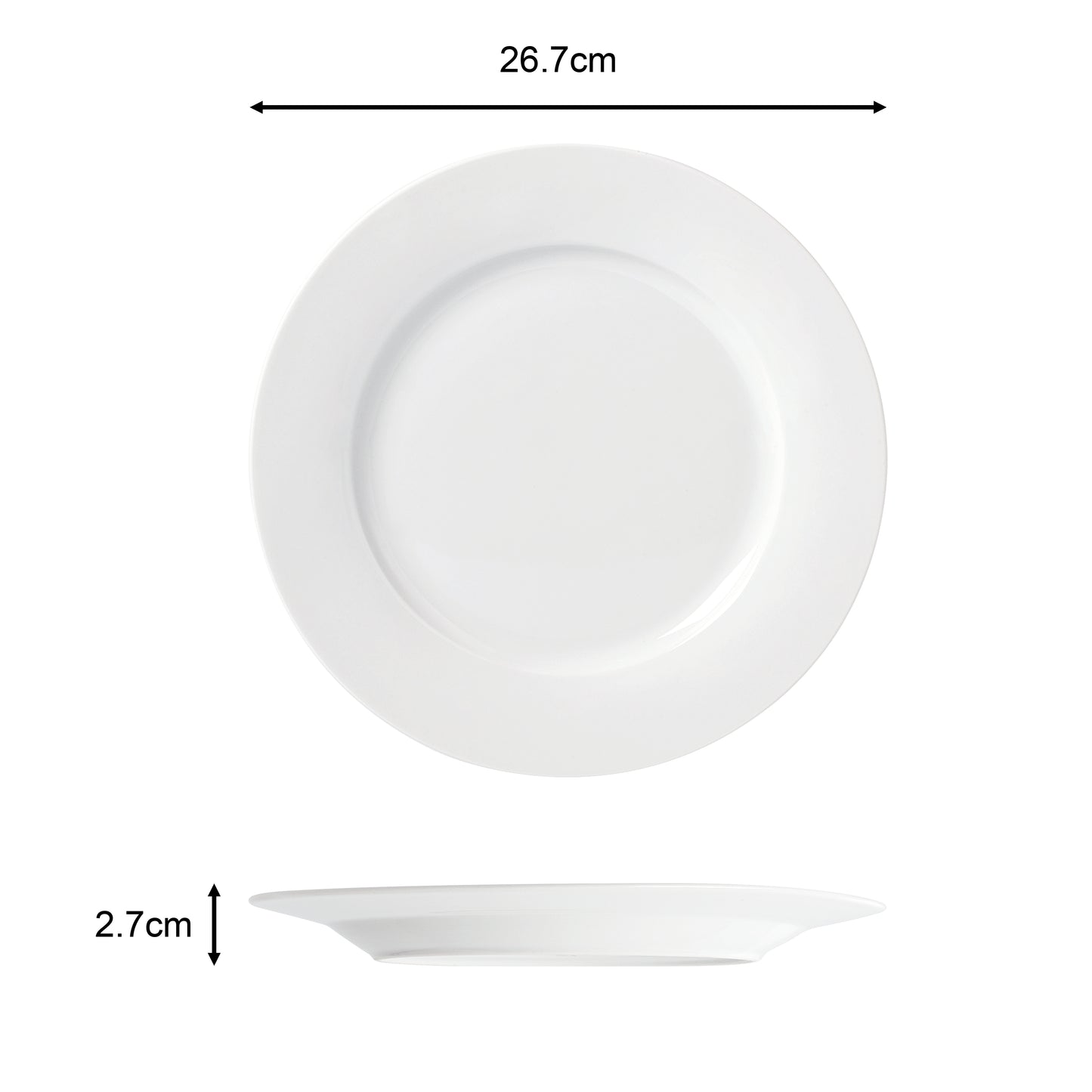 24pc White Rim Dinner Set