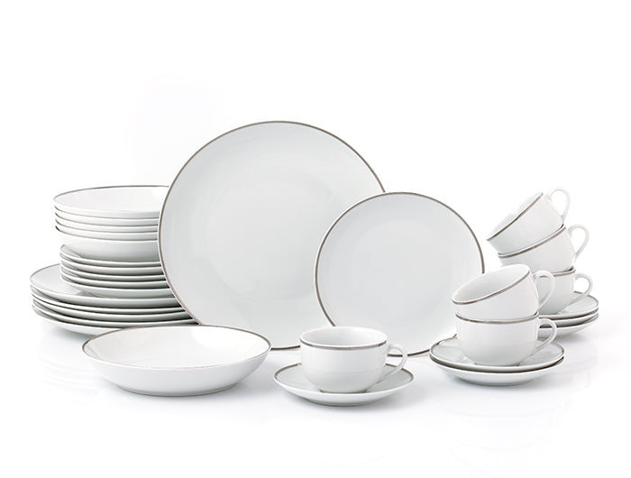 30PC Platinum Dinner Set