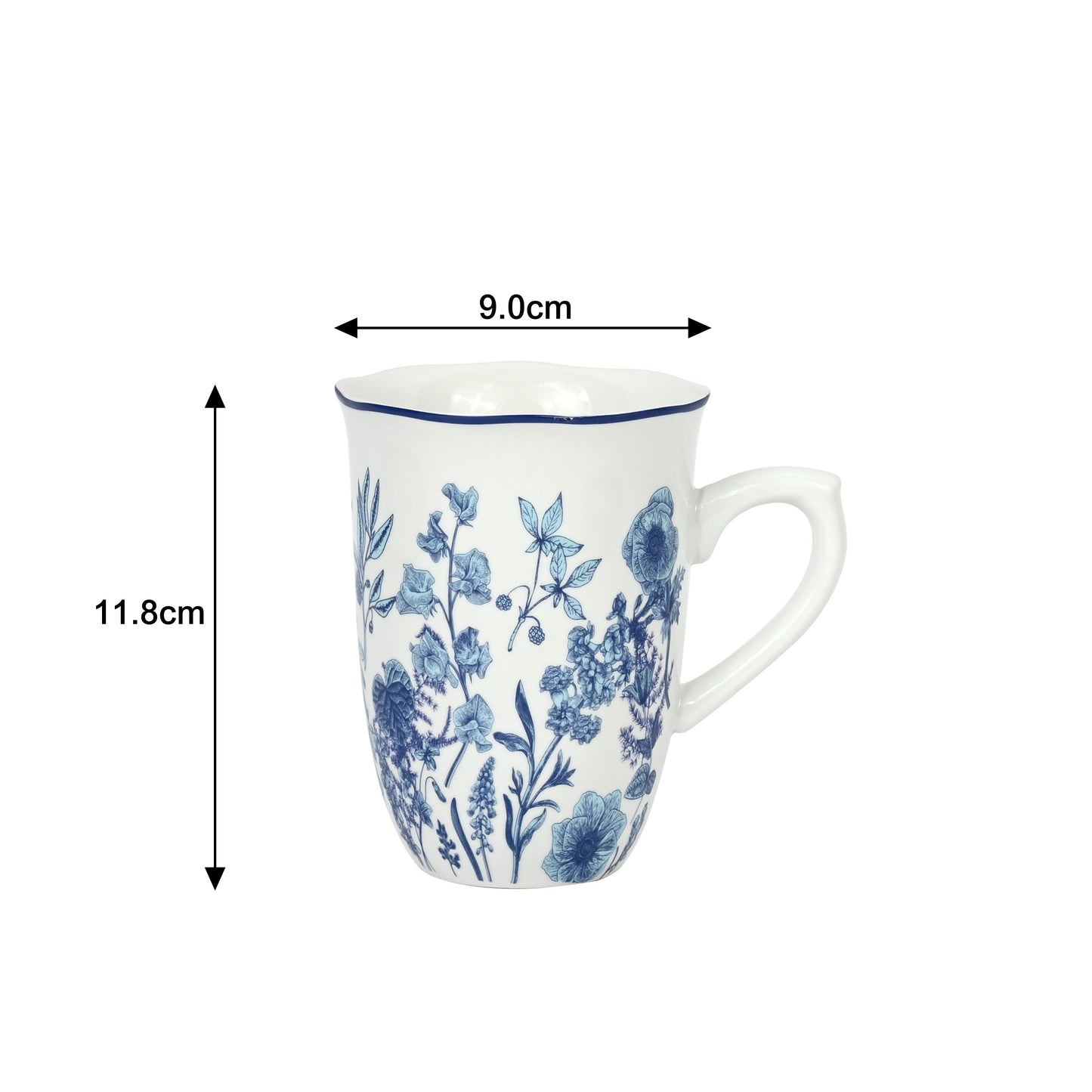 16PC BLUE FLORAL DINNER SET