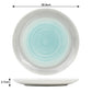 24PC BLUE & GREY SPINWASH COUPE DINNER SET