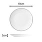 Platinum Rim Porcelain Dinner Set, 12 Pieces