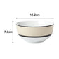 12pc York Cream Band Dinner Set