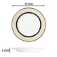 12pc York Cream Band Dinner Set