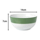 12pc Belmont Green Stripe Dinner Set