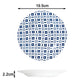 16pc Blue Geo Dinner Set