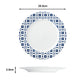 16pc Blue Geo Dinner Set