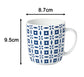 16pc Blue Geo Dinner Set
