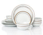 12pc Gold Swirl Dinner Set
