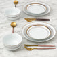 12pc Gold Swirl Dinner Set
