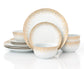12pc Gold Sparkle Dinner Set