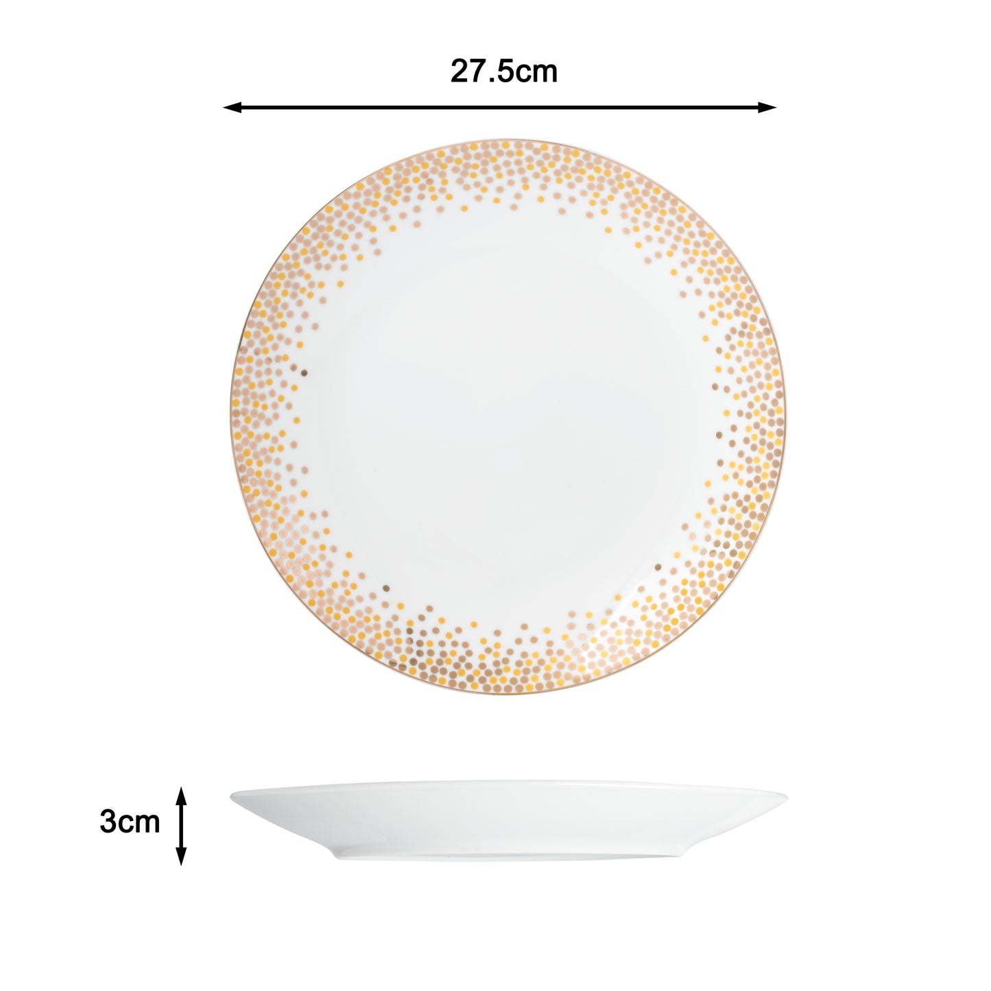 12pc Gold Sparkle Dinner Set