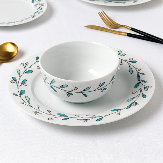 12pc Mistletoe Dinner Set