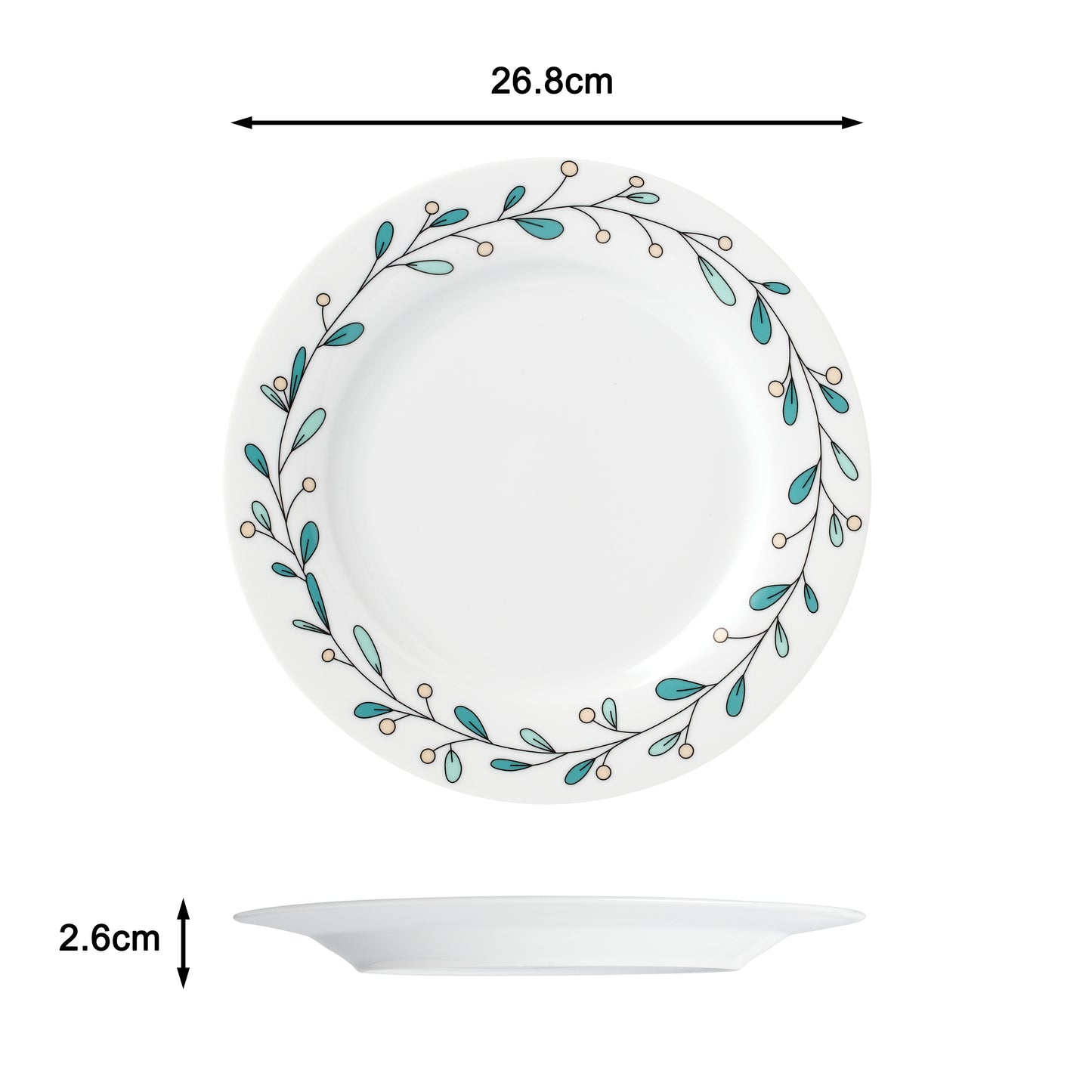 12pc Mistletoe Dinner Set