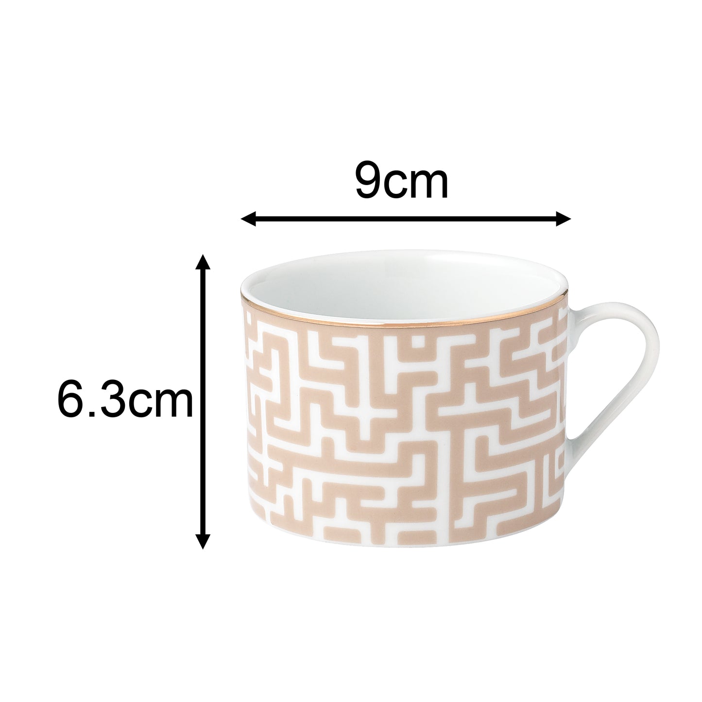 20pc Mosaic Cream & Gold Dinner Set